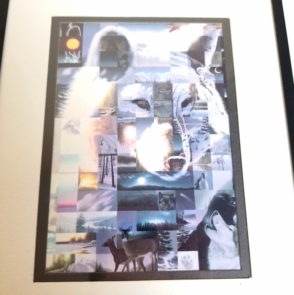 *Rare!* Collage style framed animal artwork - Picture 7 of 8